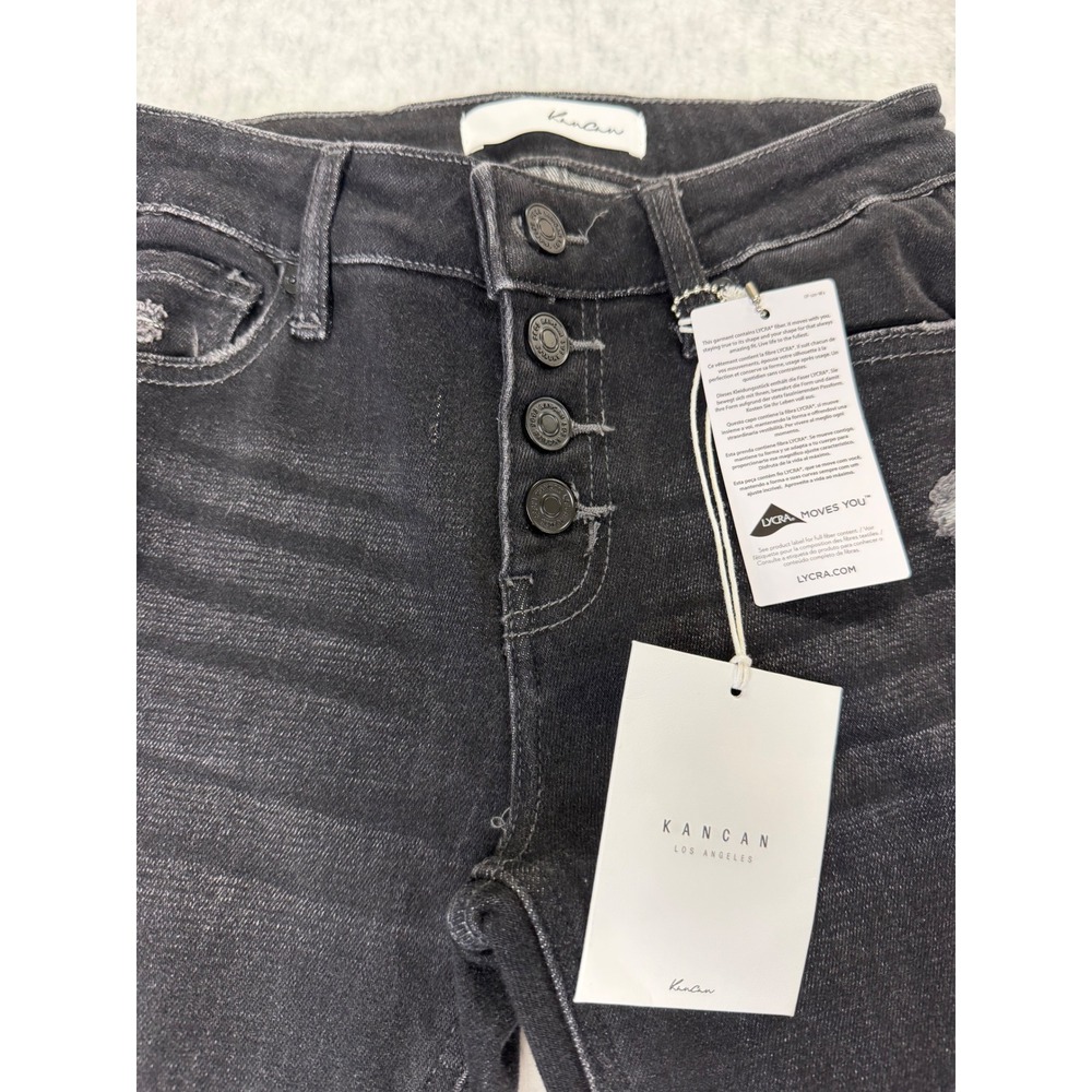 Kancan BRAND NWT LYCRA Women's Distressed Flare Jeans -size 27 - Picture 2 of 7